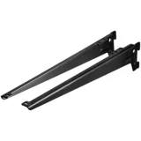 Regalni nosilec (Dolžina: 380 mm, Nosilnost: 65 kg, Črna, 2 kos)