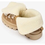 Resti Beige women's insulated trapper boots with sheepskin Lery Walk | shoptok.hr