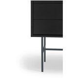 Teulat Crna/antracitno siva niska komoda s kliznim vratima 180x91 cm Nube – | shoptok.hr