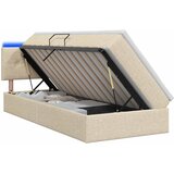  LED krevet za pohranu s madracem Krem 90 x 200 cm Tkanina | shoptok.hr