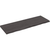 vidaXL Zidna polica tamnosiva 120 x 40 x 4 cm od obrađene hrastovine Cijene