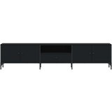 TV ormarić s ladicom crni 200 x 25 x 44 cm konstruirano drvo | shoptok.hr