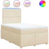 vidaXL Krevet s oprugama i madracem krem 120 x 200 cm od tkanine | shoptok.hr