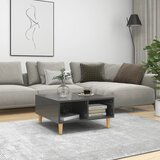 Furnova Klubska mizica visok sijaj siva 60x60x30 cm iverna plošča, (21913111) | Shoptok.si