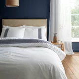 Bianca Bela/modra bombažna posteljnina za zakonsko posteljo 200x200 cm Remy –