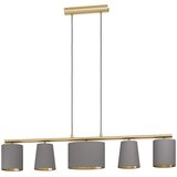 Eglo visilica Almeida 2 99487, 5x E14, 120 cm, brušeni mesing/kapučino | shoptok.hr