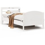 Maison Chic Postelja za odrasle - Posteljni Okvir brez vzmetnice bel 90x200 cm trdna borovina, (22082544) | Shoptok.si