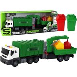Lean Toys Smetarski tovornjak z žerjavom, tornim pogonom, zelen 1:16 | Shoptok.si