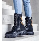 Gemre Black boots adorned with chains Crocemosso | ePonuda.com