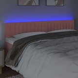 Posteljno vzglavje roza 160x5x78/88 cm žamet | Shoptok.si