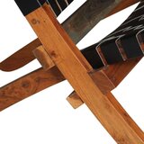  Sklopiva stolica od prave kože crna | shoptok.hr