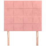  Uzglavlje ružičasto 80x5x118/128 cm baršunasto | shoptok.hr