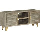 Furnova TV omarica trden mangov les siva in medeninasta 110x30x48 cm, (21924436) Cene
