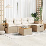 vidaXL 6-dijelni set vrtnih sofa s jastucima bež od poliratana | shoptok.hr