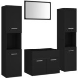 vidaXL Set kupaonskog namještaja od iverice crni | shoptok.hr