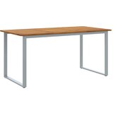  Vrtni set za objed 7 kom. Siva Čvrsto drvo akacije 160 x 80 x 75 cm | shoptok.hr