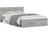  Okvir kreveta s uzglavljem siva boja hrasta 120x200 cm | shoptok.hr