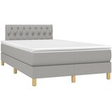  s oprugama i madracem LED svjetlosivi 120x190 cm tkanina | shoptok.hr