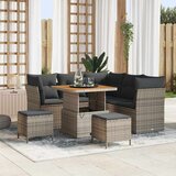  Vrtna sedežna garnitura z blazino s shranjevanjem 8 pcs Siva, (5000133562) | Shoptok.si