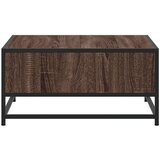 vidaXL Stolić za kavu smeđa boja hrasta 60,5x60,5x30 cm drvo i metal | shoptok.hr