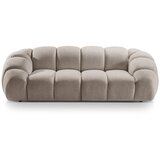 Micadoni Home Bež žametna sedežna garnitura 254 cm Diana – Cene