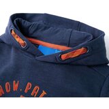 vidaXL Dječja majica s kapuljačom modra prošarana i narančasta 92 | shoptok.hr