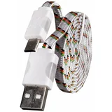 Mobiline Podatkovni kabel LED beli za Micro USB