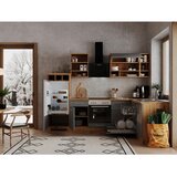 RESPEKTA Kutna kuhinja Hilde (Širina: 280 cm, Sive boje, Mat, Izgled drva, S električnim uređajima) | shoptok.hr