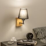  Brilagi - Zidna lampa NUBILA WOOD 1xE27/25W/230V hrast/crna | Eponuda.com