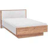 postelja 120 cm x 200 cm , leseni material bela, barve hrasta