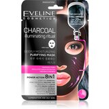 Eveline Charcoal Illuminating Ritual super vlažilna čistilna tekstilna maska | Shoptok.si