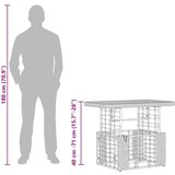  Vrtni set za objed s jastukom 3 pcs Prirodna i Bijela | shoptok.hr