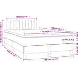  box spring s madracem krem 120 x 190 cm od tkanine | shoptok.hr