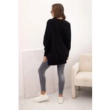 Kesi Women's cotton sweatshirt with a wide bottom hem black | shoptok.hr