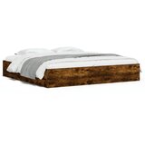 Furnova Posteljni okvir s predali dimljen hrast 180x200 cm inž. les, (21935000) | Shoptok.si