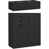 Furnova Omara s cvetličnim koritom antracitna 90x40x125 cm jeklo, (21919684) | Shoptok.si
