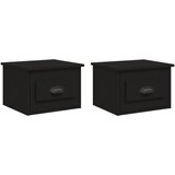 Maison Chic Stenski Dvo delni komplet Nočne omarice - Nočne mize črna 41,5x36x28 cm, (21687956) Cene