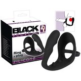 Black Velvets Black Velvet - valovit analni dildo s penisom in obročem za moda (črn) | Shoptok.si