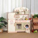 Premium Stil Dečija drvena kuhinja sa frižiderom i mašinom za veš roze/zelena MSN24032 ( 14413 ) Cene