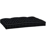  Jastuk za palete crni karirani 120 x 80 x 12 cm od tkanine | Eponuda.com