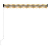  Tenda na ručno uvlačenje s LED svjetlima 300x250 cm žuto-bijela | shoptok.hr