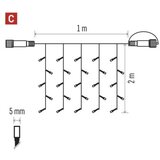 STANDARD LED povezovalna božična veriga – zavesa, 1,1x2 m, zun., hladna bela | Shoptok.si