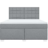 vidaXL Box spring postelja z vzmetnico svetlo siva 180x200 cm blago | Shoptok.si