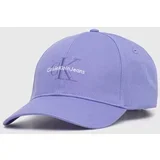 Calvin Klein Jeans Bombažna bejzbolska kapa vijolična barva, K60K612317