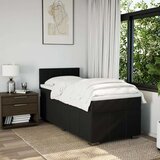 vidaXL Box spring postelja z vzmetnico črna 80x200 cm blago | Shoptok.si