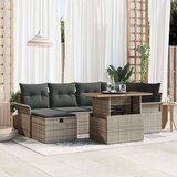 vidaXL set vrtne garniture s jastučićima sivi poli ratan | shoptok.hr