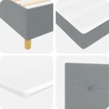 Box Spring Krevet s Madracem Svijetlosiva 140x190 cm Tkanina | shoptok.hr
