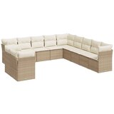  The Living Store Vrtna sedežna garnitura 11-delna z blazinami bež poli ratan - Vrtna Sedežna Garniture, (21451737) | Shoptok.si