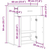 vidaXL Ormarić / Komoda hrast artisan 79 x 38 x 80 cm Konstruirano drvo | shoptok.hr