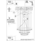  Lestenec RIO 3 55/78/110 črna LED 4000K, (21348411) | Shoptok.si